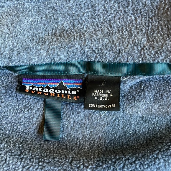 Vintage 90s Patagonia | Original Synchilla Full Zip Fleece Jacket Large Outdoor - Picture 9 of 12